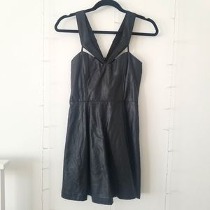 Black faux leather forever21 dress